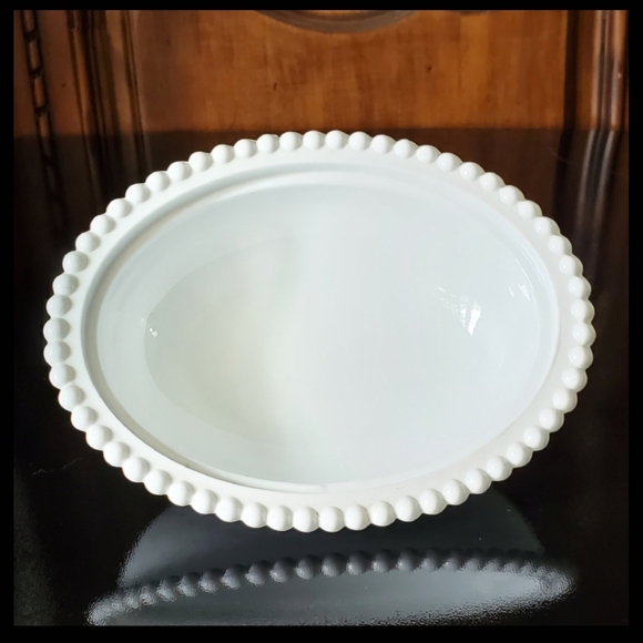 Vntge Milk Glass Hen On Nest Dish - Picture 5 of 9